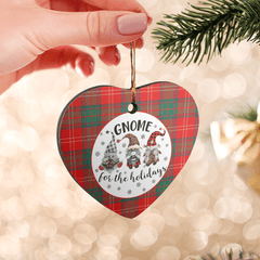 Clan Chisholm Modern Tartan Tartan Crest Gnome Heart Ceramic Ornament OO91 Chisholm Modern Tartan Tartan Christmas   