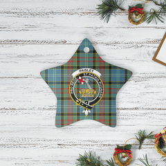 Clan Paisley District Tartan Crest Star Ceramic Ornament DN21 Paisley District Tartan Tartan Christmas   