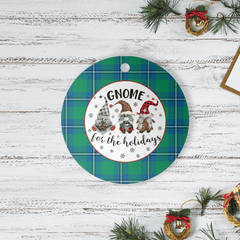 Clan Irvine Ancient Tartan Tartan Crest Gnome Round Ceramic Ornament AD94 Irvine Ancient Tartan Tartan Christmas   