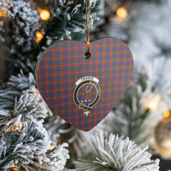 Clan Fraser of Lovat Tartan Crest Heart Ceramic Ornament WD50 Fraser of Lovat Tartan Tartan Christmas   