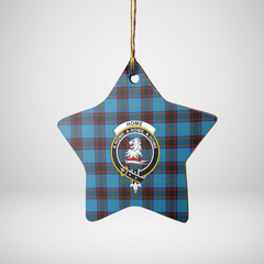 Clan Home Ancient Tartan Crest Star Ceramic Ornament GP76 Home Ancient Tartan Tartan Christmas   