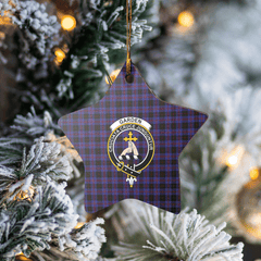 Clan Garden Tartan Crest Star Ceramic Ornament TA47 Garden Tartan Tartan Christmas   