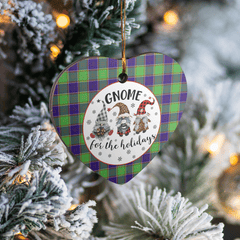 Clan Colville Tartan Tartan Crest Gnome Heart Ceramic Ornament JS88 Colville Tartan Tartan Christmas   