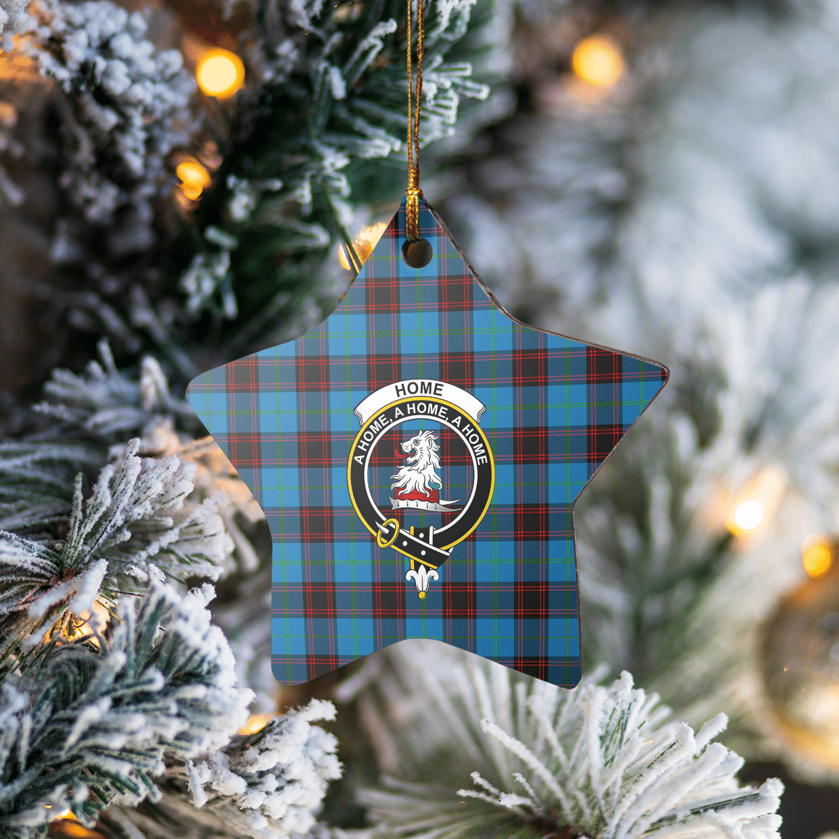 Clan Home Ancient Tartan Crest Star Ceramic Ornament GP76 Home Ancient Tartan Tartan Christmas   