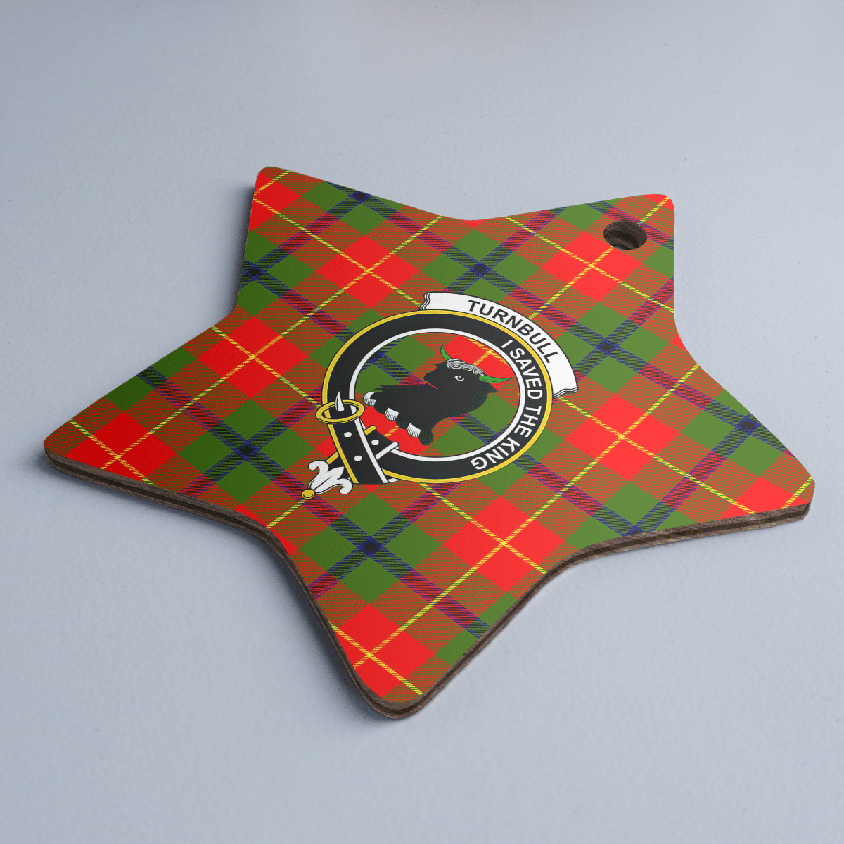 Clan Turnbull Dress Tartan Crest Star Ceramic Ornament VD41 Turnbull Dress Tartan Tartan Christmas   