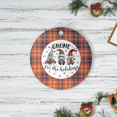 Clan Jacobite Tartan Tartan Crest Gnome Round Ceramic Ornament PK51 Jacobite Tartan Tartan Christmas   