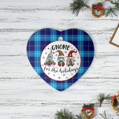 Clan McKerrell Tartan Tartan Crest Gnome Heart Ceramic Ornament MY67 McKerrell Tartan Tartan Christmas   