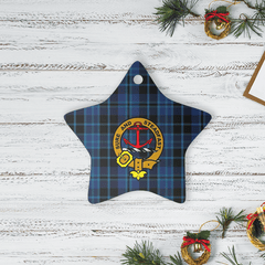 Clan Clark 2 Tartan Crest Star Ceramic Ornament CQ61 Clark 2 Tartan Tartan Christmas   