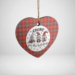 Clan Fraser Weathered Tartan Tartan Crest Gnome Heart Ceramic Ornament AI34 Fraser Weathered Tartan Tartan Christmas   