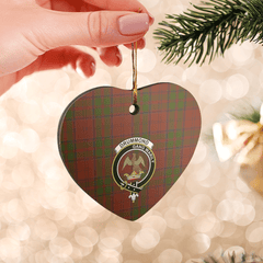 Clan HEREDrummond Tartan Crest Heart Ceramic Ornament BX94 HEREDrummond Tartan Tartan Christmas   