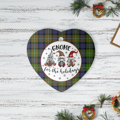 Clan Fergusson Modern Tartan Tartan Crest Gnome Heart Ceramic Ornament UQ15 Fergusson Modern Tartan Tartan Christmas   