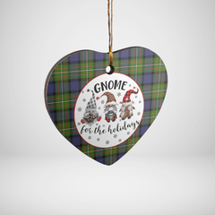 Clan Fergusson Modern Tartan Tartan Crest Gnome Heart Ceramic Ornament UQ15 Fergusson Modern Tartan Tartan Christmas   