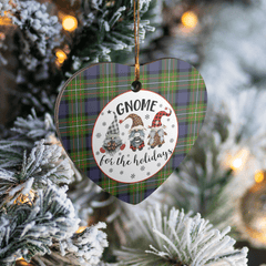 Clan Fergusson Modern Tartan Tartan Crest Gnome Heart Ceramic Ornament UQ15 Fergusson Modern Tartan Tartan Christmas   