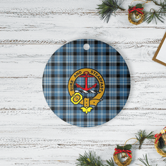 Clan Clark Ancient Tartan Crest Round Ceramic Ornament HG74 Clark Ancient Tartan Tartan Christmas   