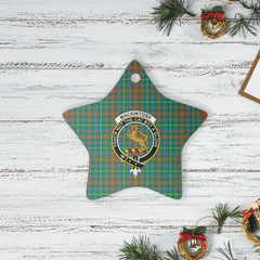 Clan MacKintosh Hunting Ancient Tartan Crest Star Ceramic Ornament DV43 MacKintosh Hunting Ancient Tartan Tartan Christmas   