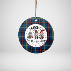 Clan Grewar Tartan Tartan Crest Gnome Round Ceramic Ornament EI76 Grewar Tartan Tartan Christmas   