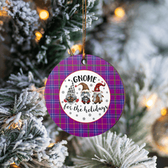 Clan Jackson Tartan Tartan Crest Gnome Round Ceramic Ornament LA87 Jackson Tartan Tartan Christmas   