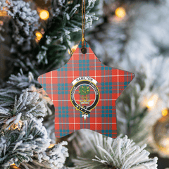 Clan Hamilton Ancient Tartan Crest Star Ceramic Ornament PD71 Hamilton Ancient Tartan Tartan Christmas   