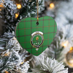 Clan Don (Tribe-of-Mar) Tartan Crest Heart Ceramic Ornament BM44 Don (Tribe-of-Mar) Tartan Tartan Christmas   