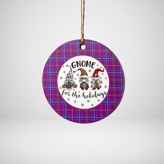 Clan Jackson Tartan Tartan Crest Gnome Round Ceramic Ornament LA87 Jackson Tartan Tartan Christmas   