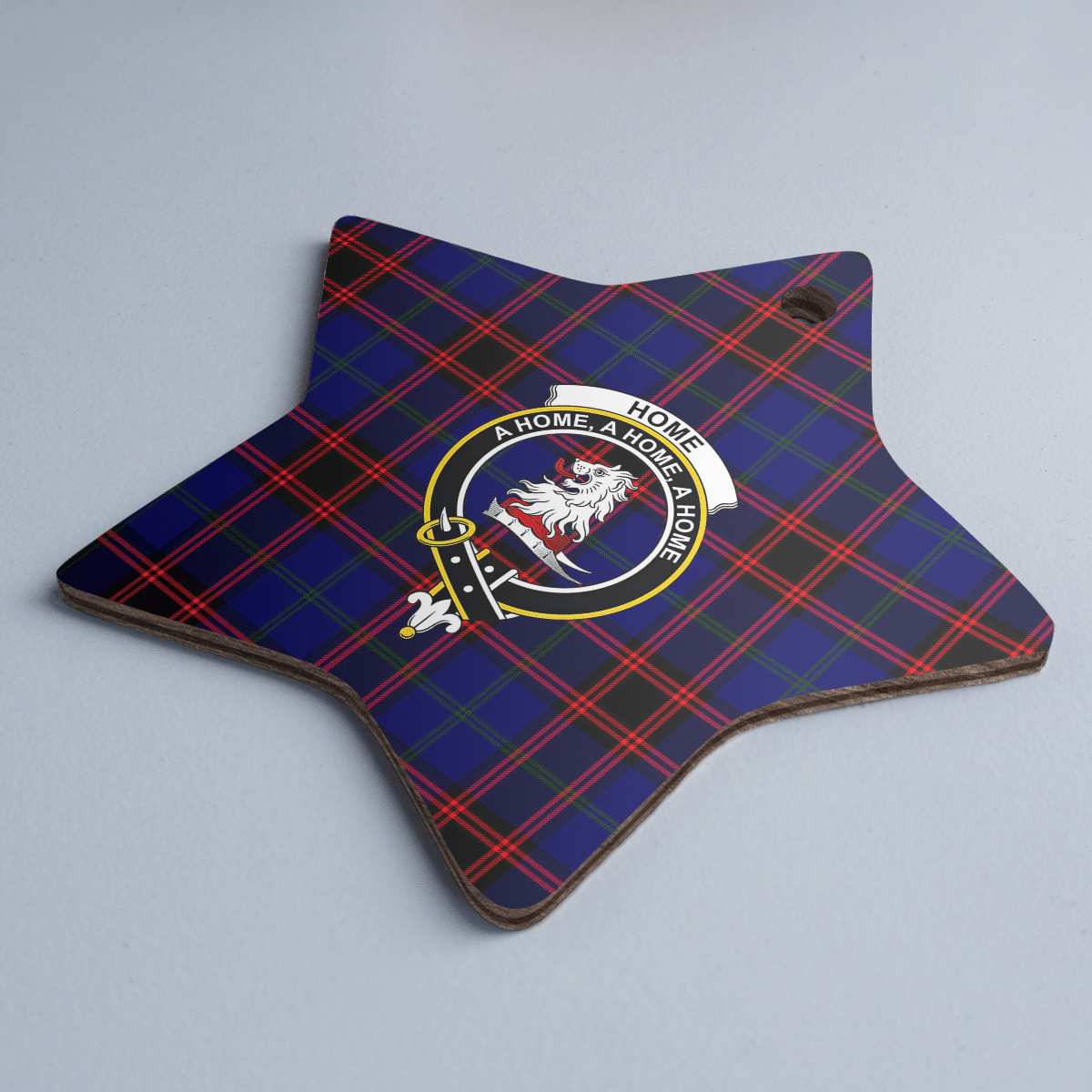 Clan Home Modern Tartan Crest Star Ceramic Ornament VM90 Home Modern Tartan Tartan Christmas   