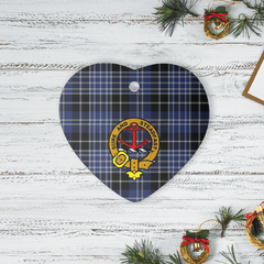 Clan Clark 1Tartan Crest Heart Ceramic Ornament CI88 Clark 1Tartan Tartan Christmas   