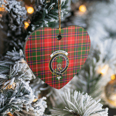 Clan Somerville Modern Tartan Crest Heart Ceramic Ornament IT91 Somerville Modern Tartan Tartan Christmas   