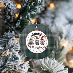 Clan Kennedy Modern Tartan Tartan Crest Gnome Round Ceramic Ornament EK92 Kennedy Modern Tartan Tartan Christmas   