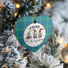 Clan Hamilton Hunting Ancient Tartan Tartan Crest Gnome Heart Ceramic Ornament IP34 Hamilton Hunting Ancient Tartan Tartan Christmas   