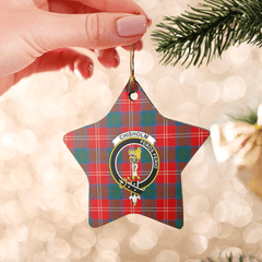 Clan Chisholm Ancient Tartan Crest Star Ceramic Ornament ID69 Chisholm Ancient Tartan Tartan Christmas   