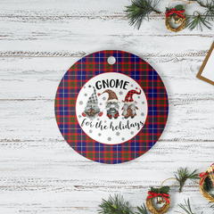 Clan Edinburgh District Tartan Tartan Crest Gnome Round Ceramic Ornament JY12 Edinburgh District Tartan Tartan Christmas   