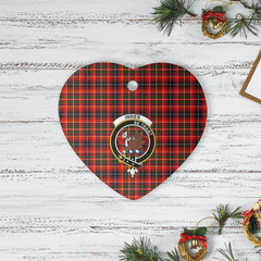 Clan Innes Modern Tartan Crest Heart Ceramic Ornament SB16 Innes Modern Tartan Tartan Christmas   