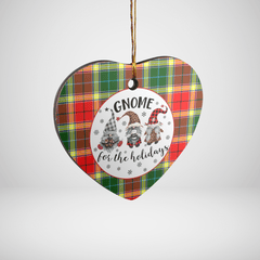 Clan Gibbs Tartan Tartan Crest Gnome Heart Ceramic Ornament RK70 Gibbs Tartan Tartan Christmas   