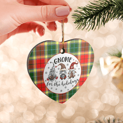 Clan Gibbs Tartan Tartan Crest Gnome Heart Ceramic Ornament RK70 Gibbs Tartan Tartan Christmas   