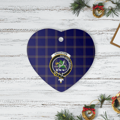 Clan Crichton Tartan Crest Heart Ceramic Ornament PZ75 Crichton Tartan Tartan Christmas   