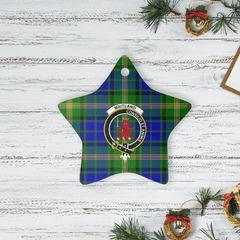 Clan Maitland Tartan Crest Star Ceramic Ornament VT97 Maitland Tartan Tartan Christmas   