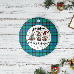 Clan Flower Of Scotland Tartan Tartan Crest Gnome Round Ceramic Ornament SO83 Flower Of Scotland Tartan Tartan Christmas   