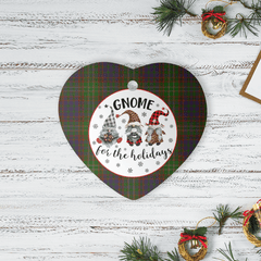 Clan Cunningham Hunting Modern Tartan Tartan Crest Gnome Heart Ceramic Ornament RI68 Cunningham Hunting Modern Tartan Tartan Christmas   