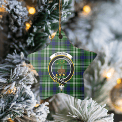 Clan Swinton (Tweedside) Tartan Crest Star Ceramic Ornament PP92 Swinton (Tweedside) Tartan Tartan Christmas   