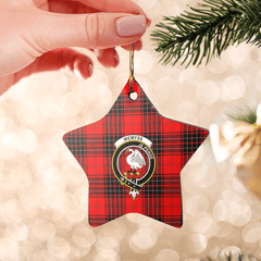 Clan Wemyss Modern Tartan Crest Star Ceramic Ornament RB19 Wemyss Modern Tartan Tartan Christmas   