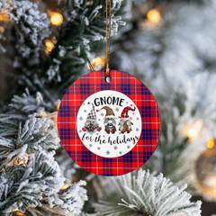 Clan Hamilton Modern Tartan Tartan Crest Gnome Round Ceramic Ornament II10 Hamilton Modern Tartan Tartan Christmas   