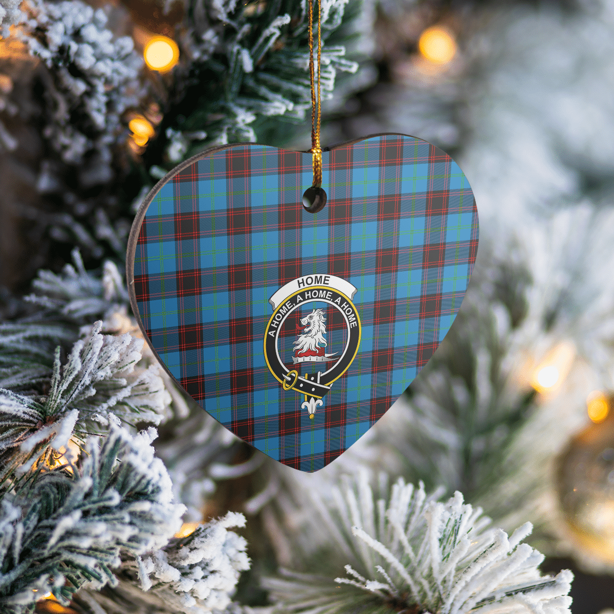 Clan Home Ancient Tartan Crest Heart Ceramic Ornament EY89 Home Ancient Tartan Tartan Christmas   