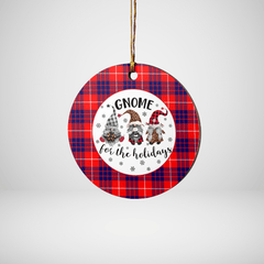 Clan Hamilton Modern Tartan Tartan Crest Gnome Round Ceramic Ornament II10 Hamilton Modern Tartan Tartan Christmas   