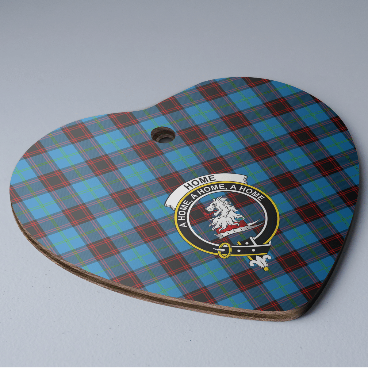 Clan Home Ancient Tartan Crest Heart Ceramic Ornament EY89 Home Ancient Tartan Tartan Christmas   