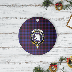 Clan Horsburgh Tartan Crest Round Ceramic Ornament VZ97 Horsburgh Tartan Tartan Christmas   