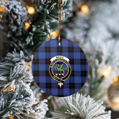 Clan Maule Tartan Crest Round Ceramic Ornament VV99 Maule Tartan Tartan Christmas   