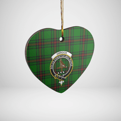 Clan Orrock (Fife) Tartan Crest Heart Ceramic Ornament US78 Orrock (Fife) Tartan Tartan Christmas   