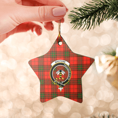 Clan Maxtone Tartan Crest Star Ceramic Ornament BY99 Maxtone Tartan Tartan Christmas   