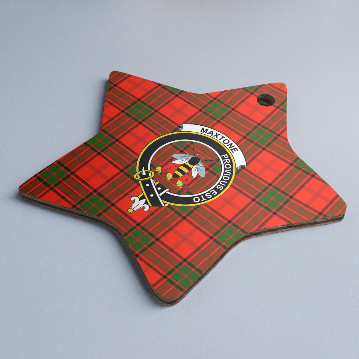 Clan Maxtone Tartan Crest Star Ceramic Ornament BY99 Maxtone Tartan Tartan Christmas   