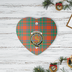 Clan MacKintosh Ancient Tartan Crest Heart Ceramic Ornament TT91 MacKintosh Ancient Tartan Tartan Christmas   